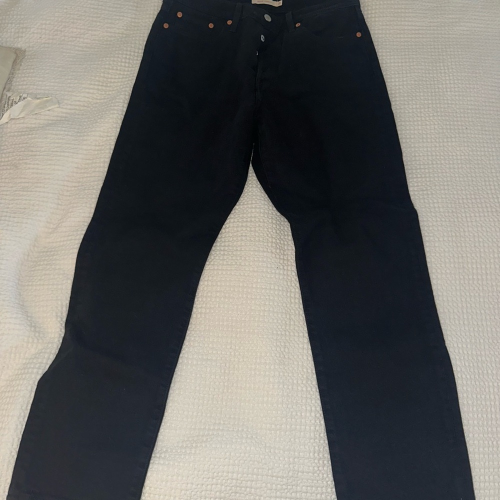 Levi wedgie straight black Jeans